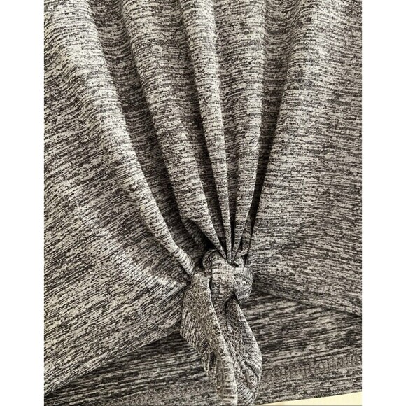 Hurley Girls’ Heather Gray Hoodie with Tie Front and Pink Logo - Size M - Picture 4 of 4